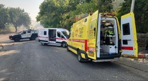 זירת הנפילה בקריית שמונה |  צילום: דוברות מד"א חדשות
