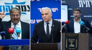 יאיר לפיד משיב |  צילום: חיים גולדברג ויונתן זינדל | פלאש 90 פוליטי
