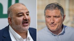 מנסור עבאס קורא לדוד זיני לעזור לו |  צילום: יונתן זינדל וחיים גולדברג/פלאש 90 חדשות
