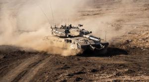 טנק צה"לי בגבול לבנון צילום: דובר צה"ל ביטחון
