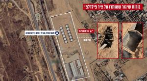 תיאור גרפי של מיקום בורות השיגור צילום: דובר  צה"ל ביטחון