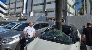הפגיעה ברכב צילום:  דוברות מד"א חדשות