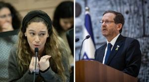 הרצוג ורעייתו של הנגד צילום: Oren Ben Hakoon/Flash90, Chaim Goldberg/FLASH90 חדשות