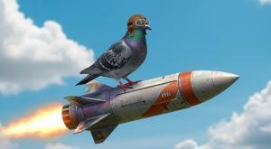 יונה על טיל צילום: Shutterstock AI,Shutterstock חדשות