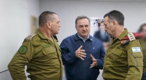 ישראל כ"ץ, הרצי הלוי ואייל זמיר צילום: אריאל חרמוני, משרד הביטחון ביטחון