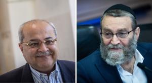אחמד טיבי, שלמה גפני צילום: Chaim Goldberg, Yonatan Sindel,Flash90 חדשות