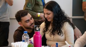 דניאלה גלבוע ובן זוגה רועי צילום: דובר צה"ל חדשות