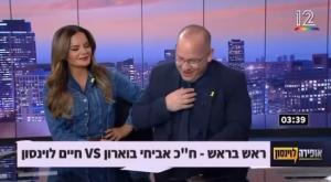 לוינסון נחנק באמצע שידור צילום: צילום מסך, קשת 12 טלוויזיה