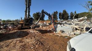 מהריסת הבתים בכביש 60 צילום: ללא חדשות