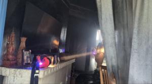 מזירת השריפה בבית בקיסריה צילום: דוברות כבאות והצלה חדשות