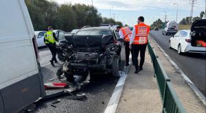 מזירת התאונה צילום:  איחוד הצלה סניף רחובות חדשות