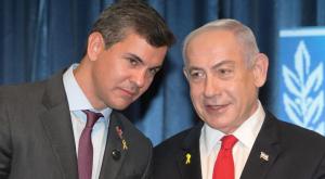 בטקס היום: ראש הממשלה עם נשיא פרגוואי סנטיאגו פנייה צילום: עמוס בן גרשום/ לע״מ חדשות