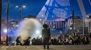 הפגנה של חרדים נגד הגיוס צילום: Chaim Goldberg,Flash90 חדשות