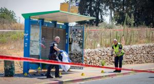 זירת הפיגוע בכפר יונה צילום: Tal Gal,Flash90 חדשות