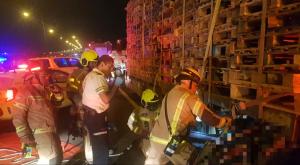 זירת התאונה צילום: תיעוד מבצעי מד"א ברנז'ה