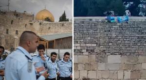 רגע תליית השלטים צילום: הקרן למורשת הכותל, Hadas Parush/Flash90 חדשות