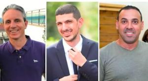 אלי שרעבי, אוהד בן עמי ואור לוי צילום: מטה משפחות החטופים חדשות