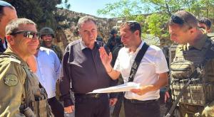שר הביטחון כ"ץ בשא-נור צילום: רועי חדי התיישבות