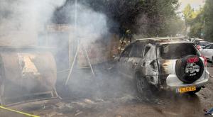 הרכב שנשרף צילום: דוברות משטרת ישראל חדשות
