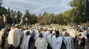 התפילה החגיגית בקצרין צילום: דוברות חדשות