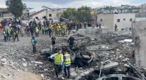 זירת הנפילה בבית שמש צילום: כבאות והצלה לישראל, צילום מסך חדשות