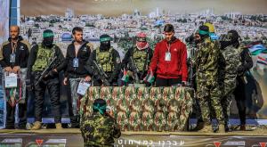 "טקס" שחרור החטופים שערך חמאס בעזה |  צילום: Abed Rahim Khatib,Flash90 חדשות