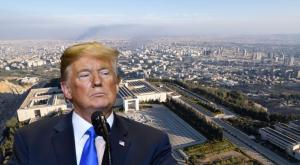 טראמפ על רקע דמשק צילום: שאטרסטוק וקאנבה חדשות