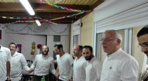 השר אריאל בסוכה במגרון צילום: מטה המאבק מגרון חדשות