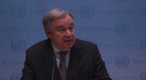 מזכ"ל האו"ם גוטרש צילום: צילום מסך מיוטיוב חדשות
