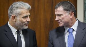 העניש את יש עתיד. אדלשטיין ולפיד צילום: פלאש 90. יונתן זינדל חדשות