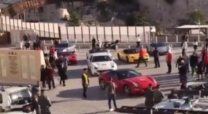 רכבי הפרארי ברחבת הכותל צילום: צילום מסך מיוטיוב חדשות