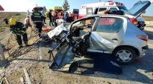 זירת התאונה סמוך לקרית מלאכי צילום: איחוד הצלה חדשות