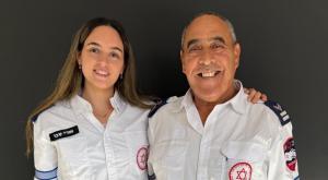 בועז שבו עם נכדתו אורי | צילום: דוברות מד"א חדשות