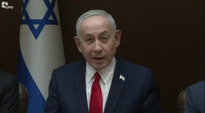 נתניהו בפתח ישיבת הקבינט צילום: לע"ם צילום מסך דעות