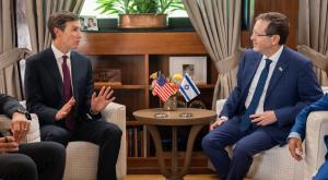 הנשיא הרצוג עם ג'ארד קושנר צילום: דותן גוואטה מדיני