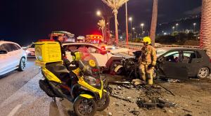זירת התאונה צילום: תיעוד מבצעי מד"א מבזקים