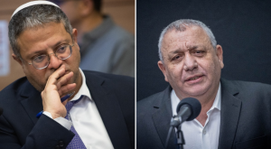 איתמר בן גביר וגדי אייזנקוט צילום: Chaim Goldberg,Ben Hakoon,Flash90 חדשות