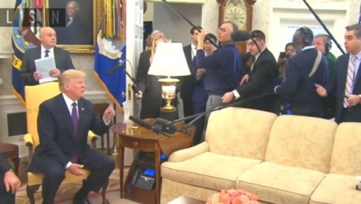 טראמפ לכתב CNN: "החוצה"