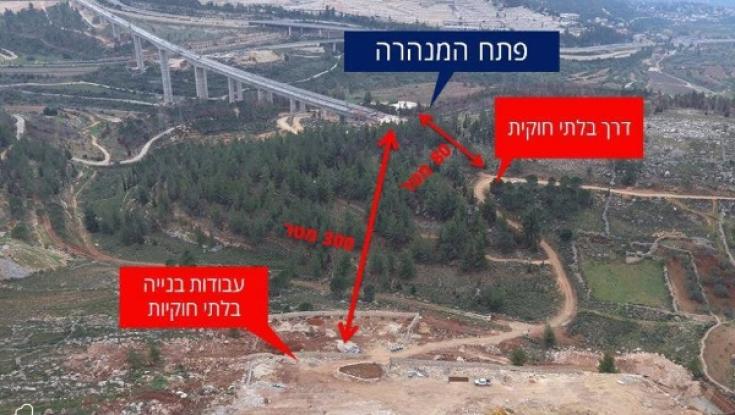 מאחז פלסטיני שנבנה ליד גשר הרכבת בי-ם - מגיע לבג"ץ