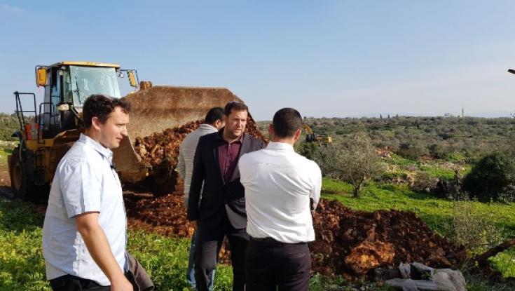 הרשות הפלסטינית ניסתה לחבל בעבודות בשומרון