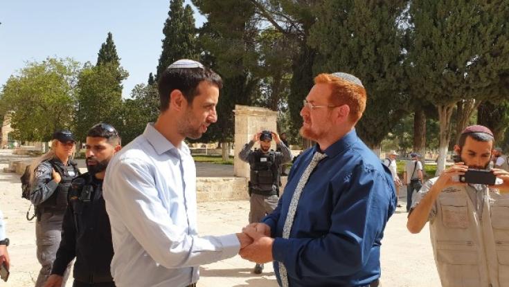 זה שעולה וזה שיורד: גליק וקלנר עלו להר הבית