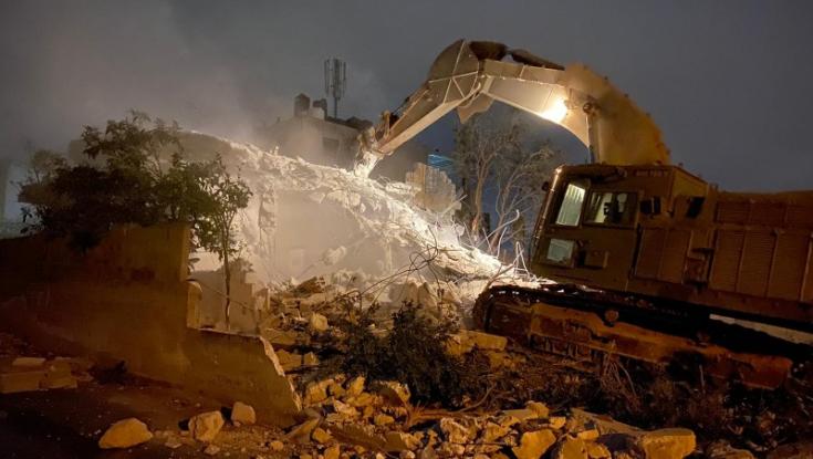 צה"ל הרס את בית המחבל שרצח את הרב שי אוחיון