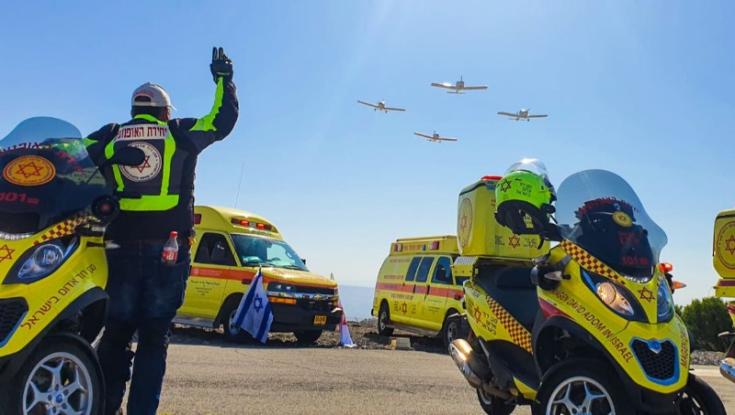 צפו: מטס הצדעה אזרחי לצוותי בתי החולים וכוחות הרפואה