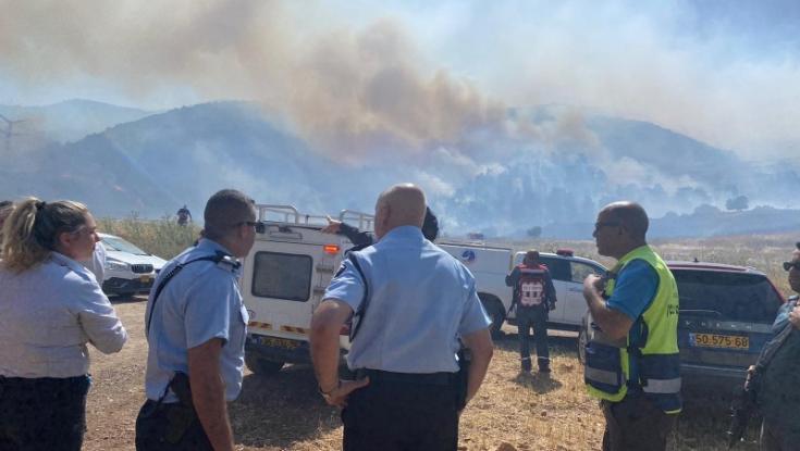 השרפה באזור יקנעם: הושגה שליטה על האש