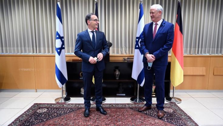 גנץ לשר החוץ הגרמני: נקדם את תכנית המאה באחריות