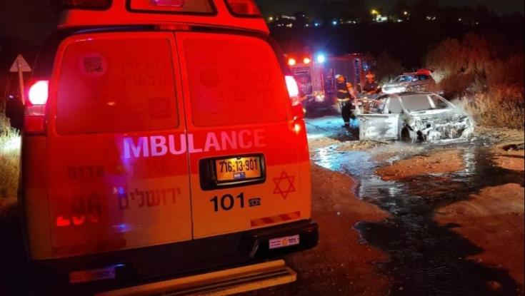 ירושלים: גופת אדם אותרה בתוך רכב שרוף