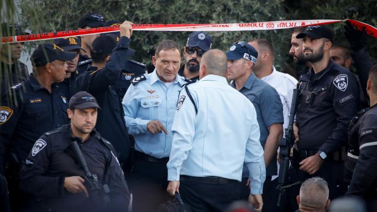 המפכ"ל בזירת הרצח: "נחצה פה קו אדום - מבחינתנו זה פיגוע"