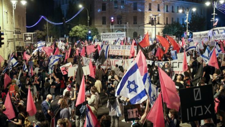 עוד מוצ"ש של הפגנות: אלפים מפגינים נגד נתניהו