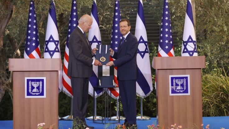 הרצוג לביידן: "מאוחדים בקידומם של השלום ושל שיתופי הפעולה במזרח התיכון"