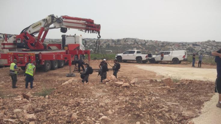 המנהל האזרחי פינה מספר קרוואנים בצמוד לישוב ברוכין